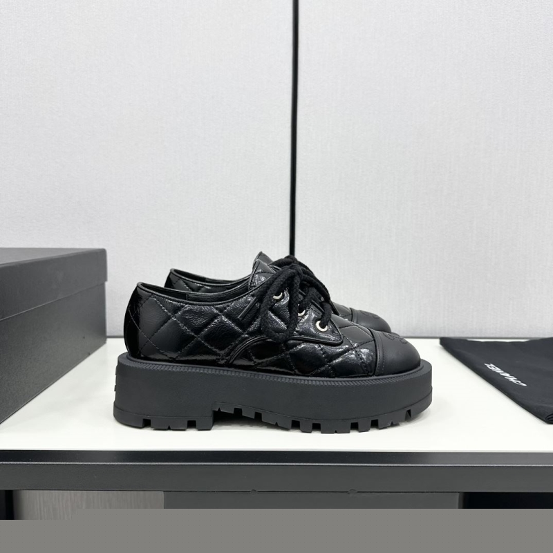 Ch*el leather shoes